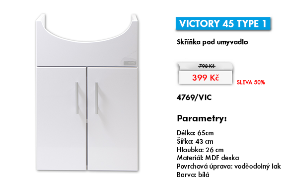 Skříňky pod umyvadlo VICTORY 45 TYPE 1 - 65 x 43 x 26 cm